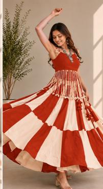 Sabella 7078 Rust catalog wholesale lehenga market in amritsar