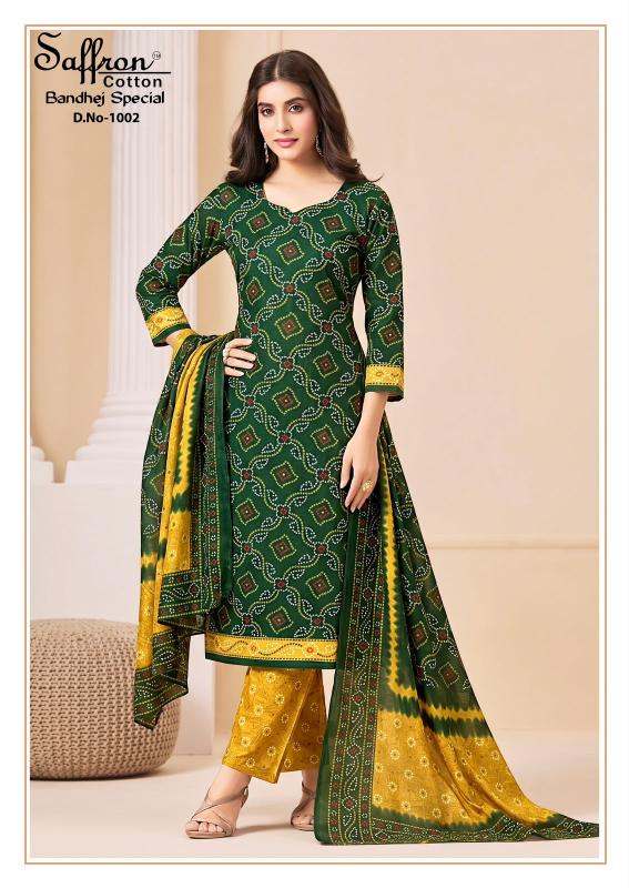 Saffron Bandhej Special – Dress Material Wholesale Catalog