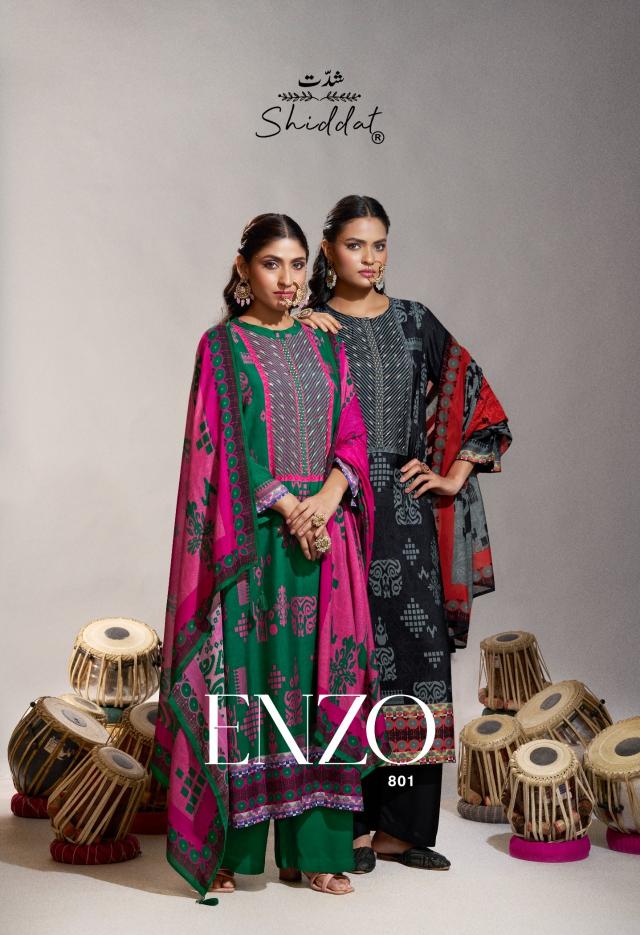 Shiddat Enzo 801 catalog salwar kameez pakistani wholesale