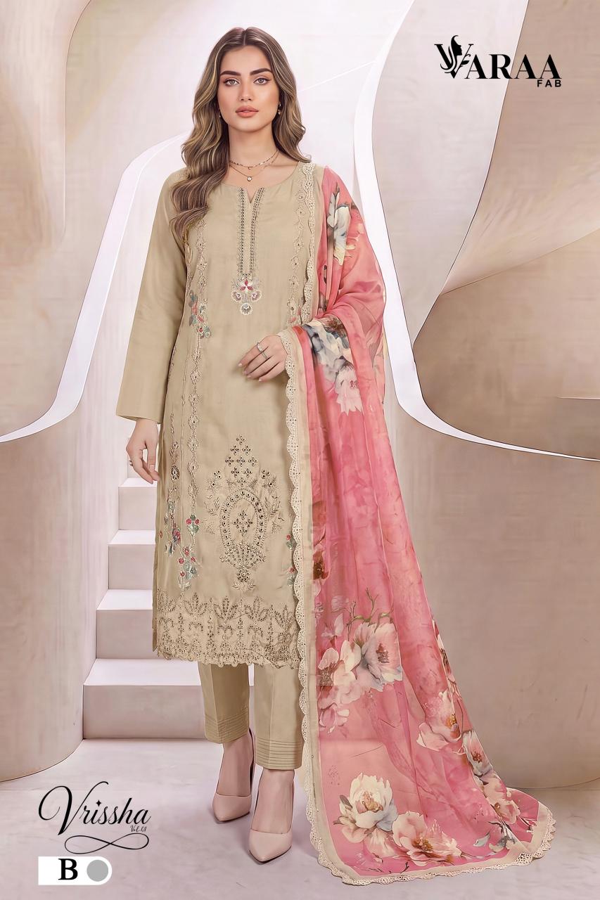 Varaa fab Vrissha vol 1 catalog unstitched salwar kameez wholesale pakistan