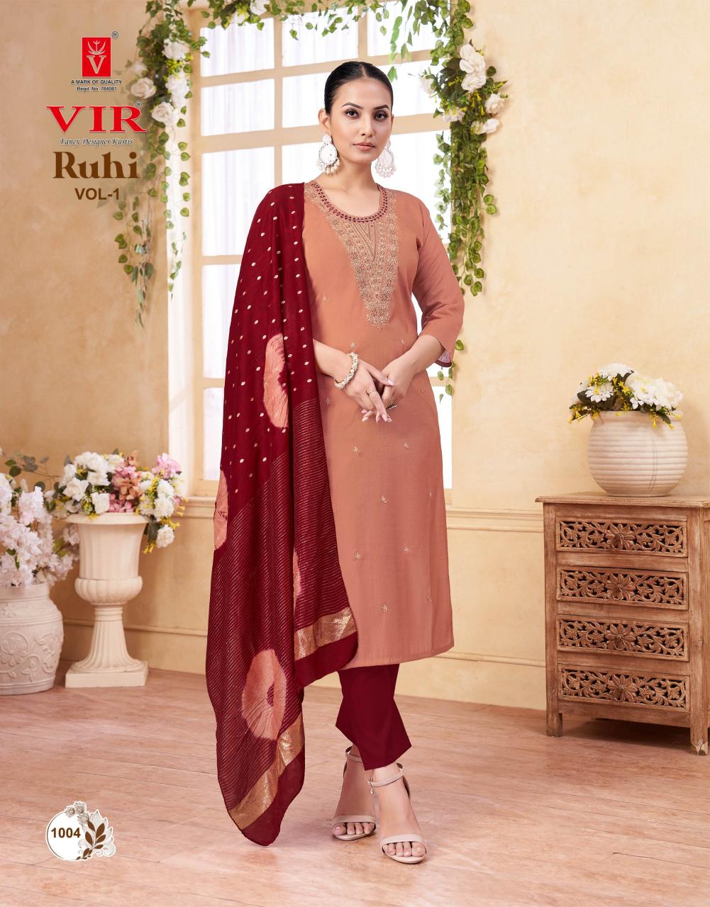 Vir Ruhi vol 1 catalog best wholesale kurti market in india