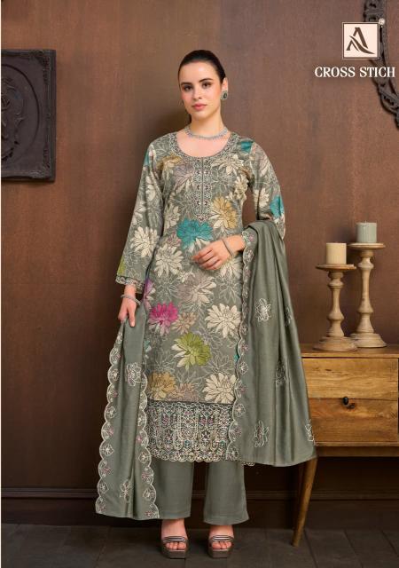 Alok Cross Stitch catalog surat dress materials prices