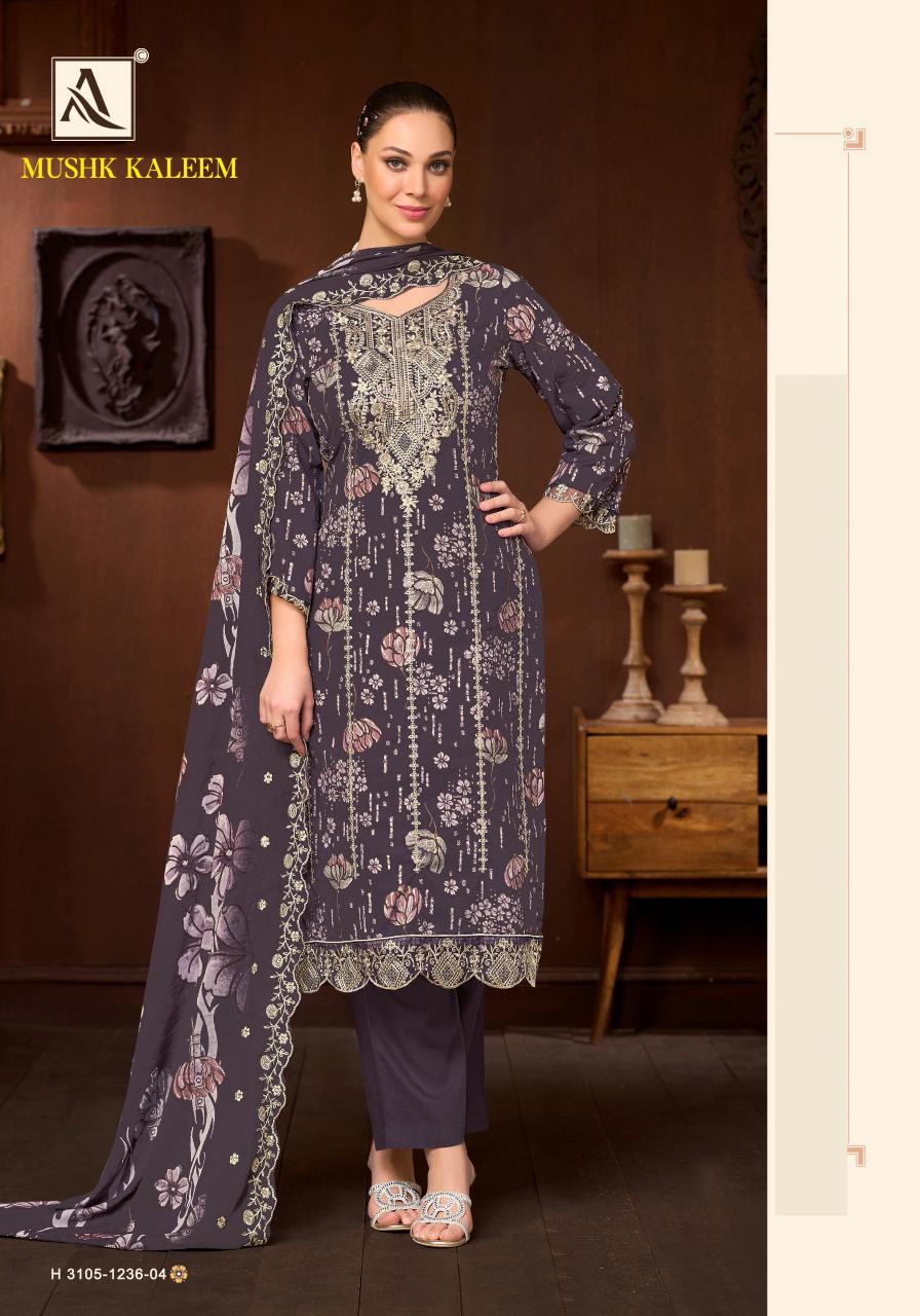 Alok Mushk Kaleem Catalog surat textile dress material wholesale market