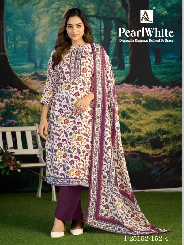 Alok Pearl White catalog wholesale market in mumbai for dress materials