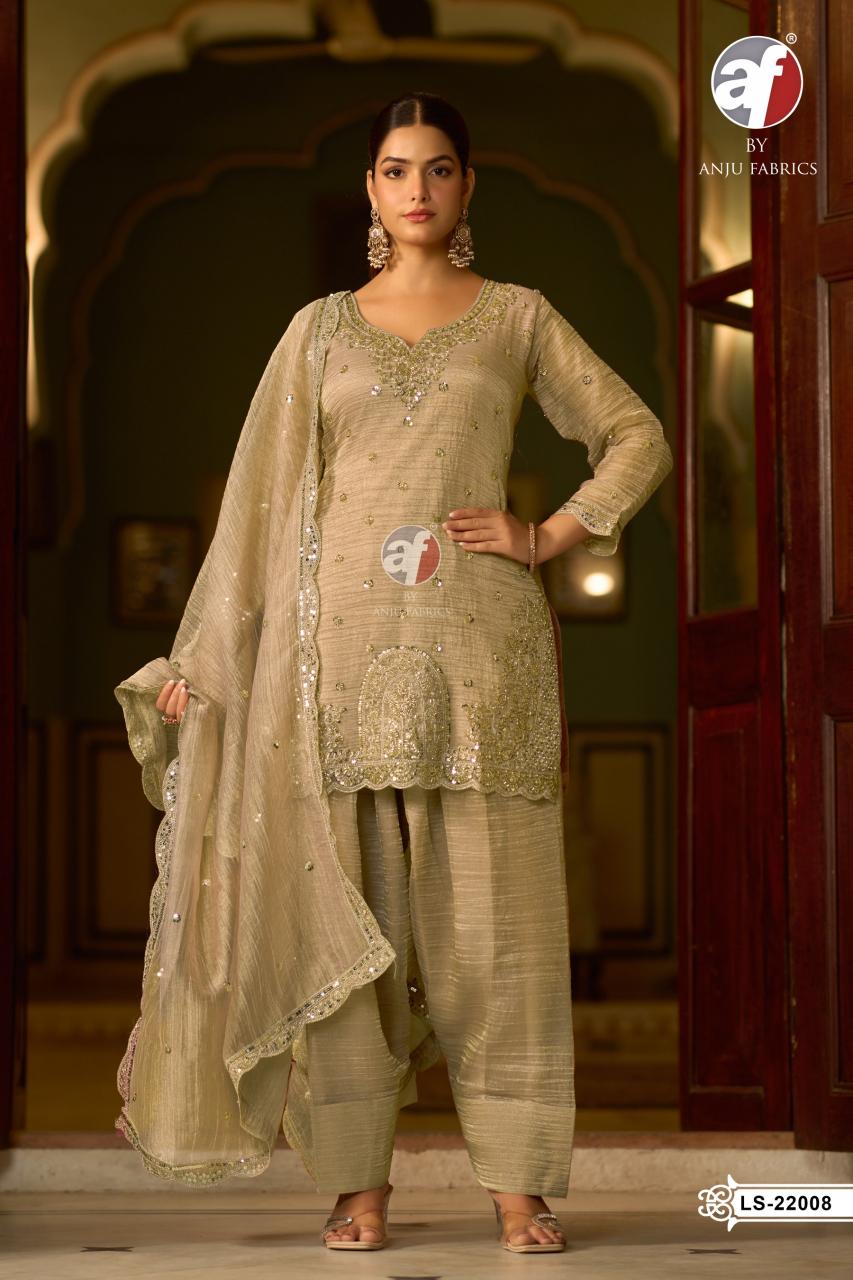 Anju Fabrics 22008 catalog wholesale designer kurtis markets in delhi