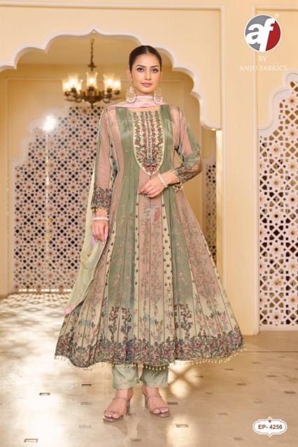 Anju Fabrics 4256 catalog wholesale anarkali kurtis in mumbai