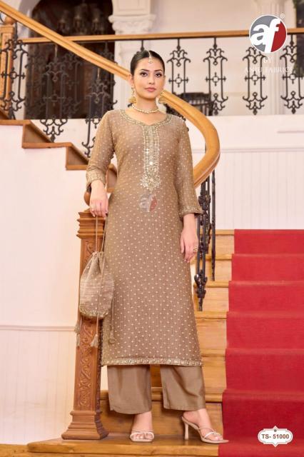 Anju Fabrics 51000 catalog wholesale designer kurtis plazo set