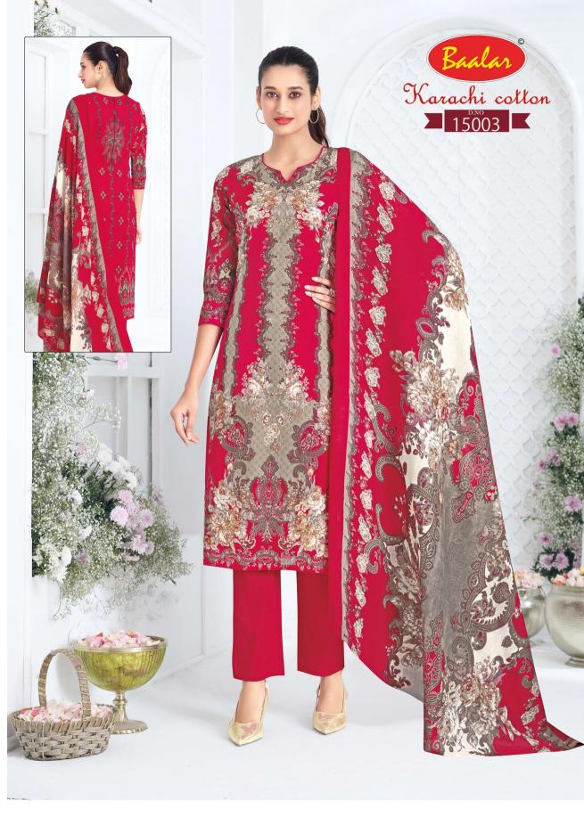 Baalar Karachi vol 15 – Dress Material Wholesale Catalog