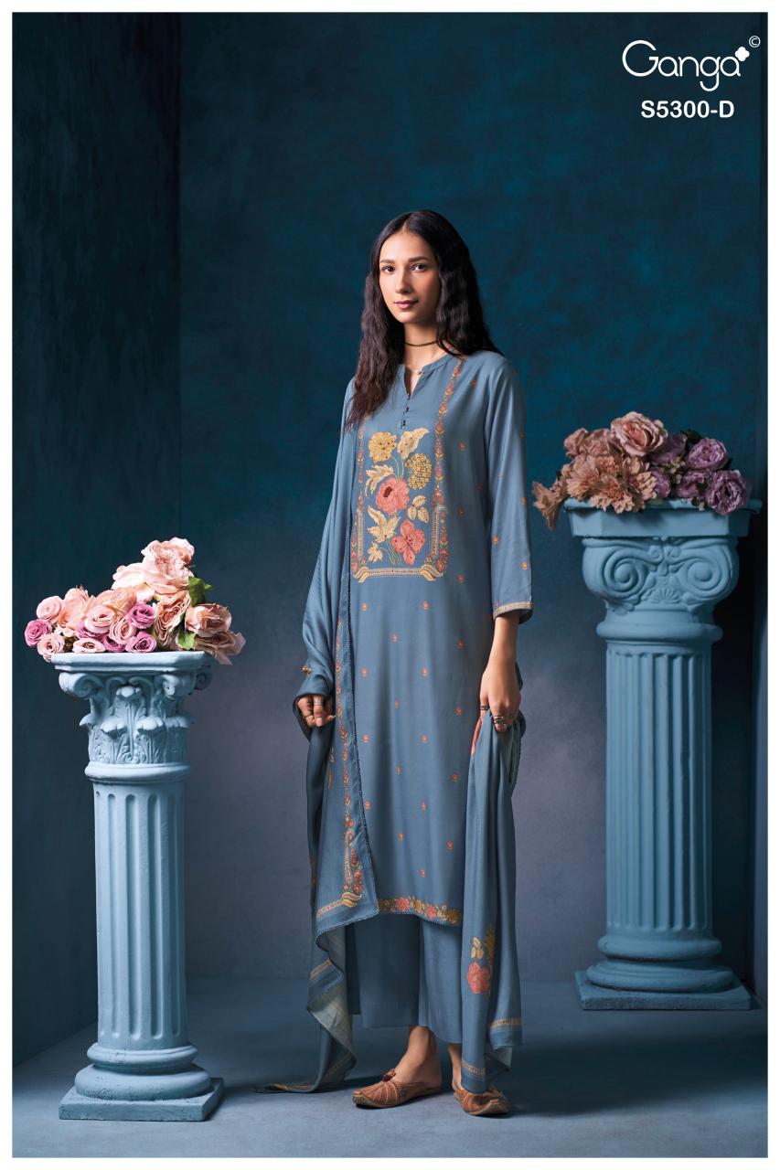 Ganga Bayael 5300 catalog salwar kameez wholesale ahmedabad