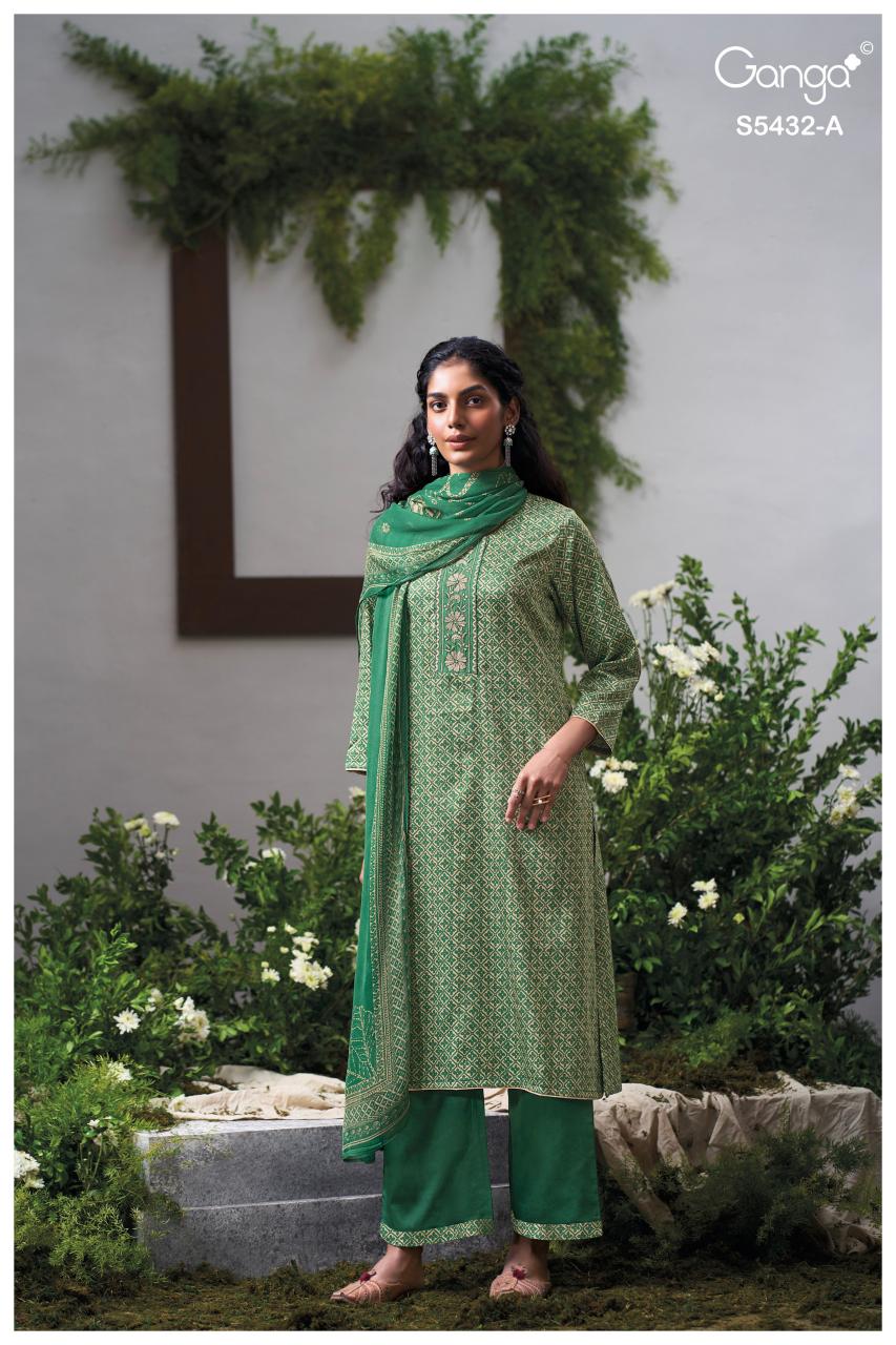 Ganga Daelen 5432 catalog salwar kameez dress materials wholesale