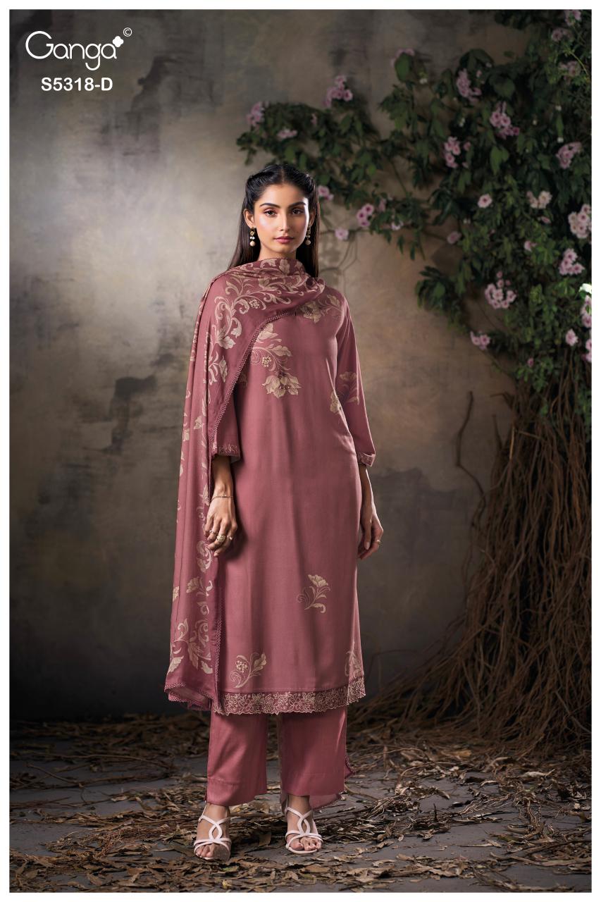 Ganga Eshnika 5318 catalog wholesale unstitched salwar kameez material