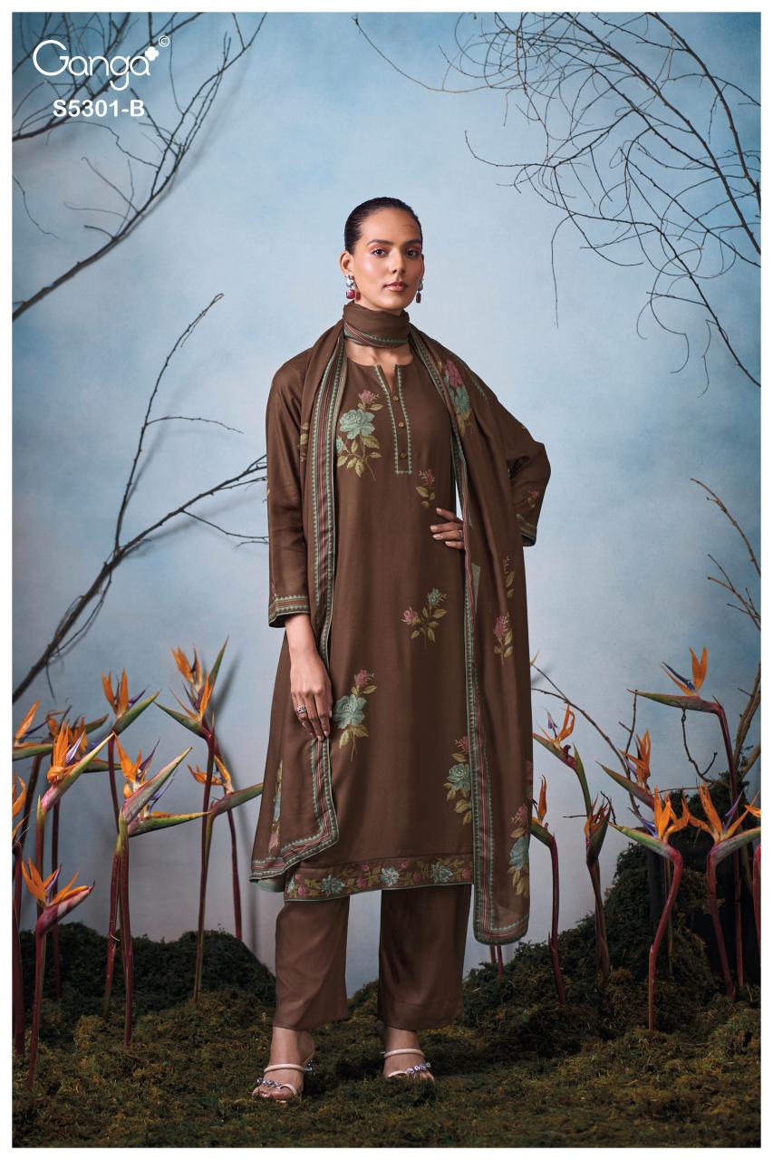 Ganga Isis 5301 catalog salwar kameez surat wholesale