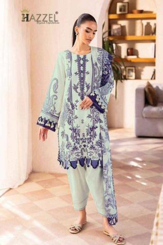 Hazzel 0392 & 0393 catalog Chiffon Duppatta pakistani suits wholesaler in india