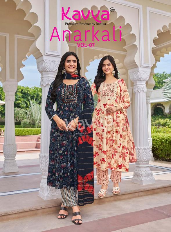 Kavya Anarkali vol 7 catalog best kurti wholesaler