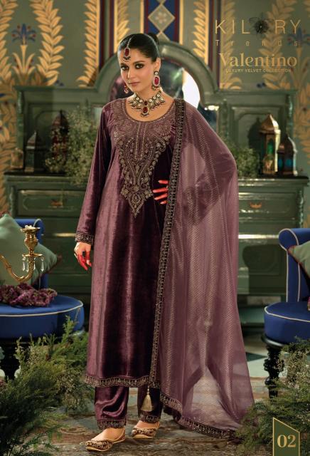 Kilory Valentino catalog designer salwar kameez at wholesale price