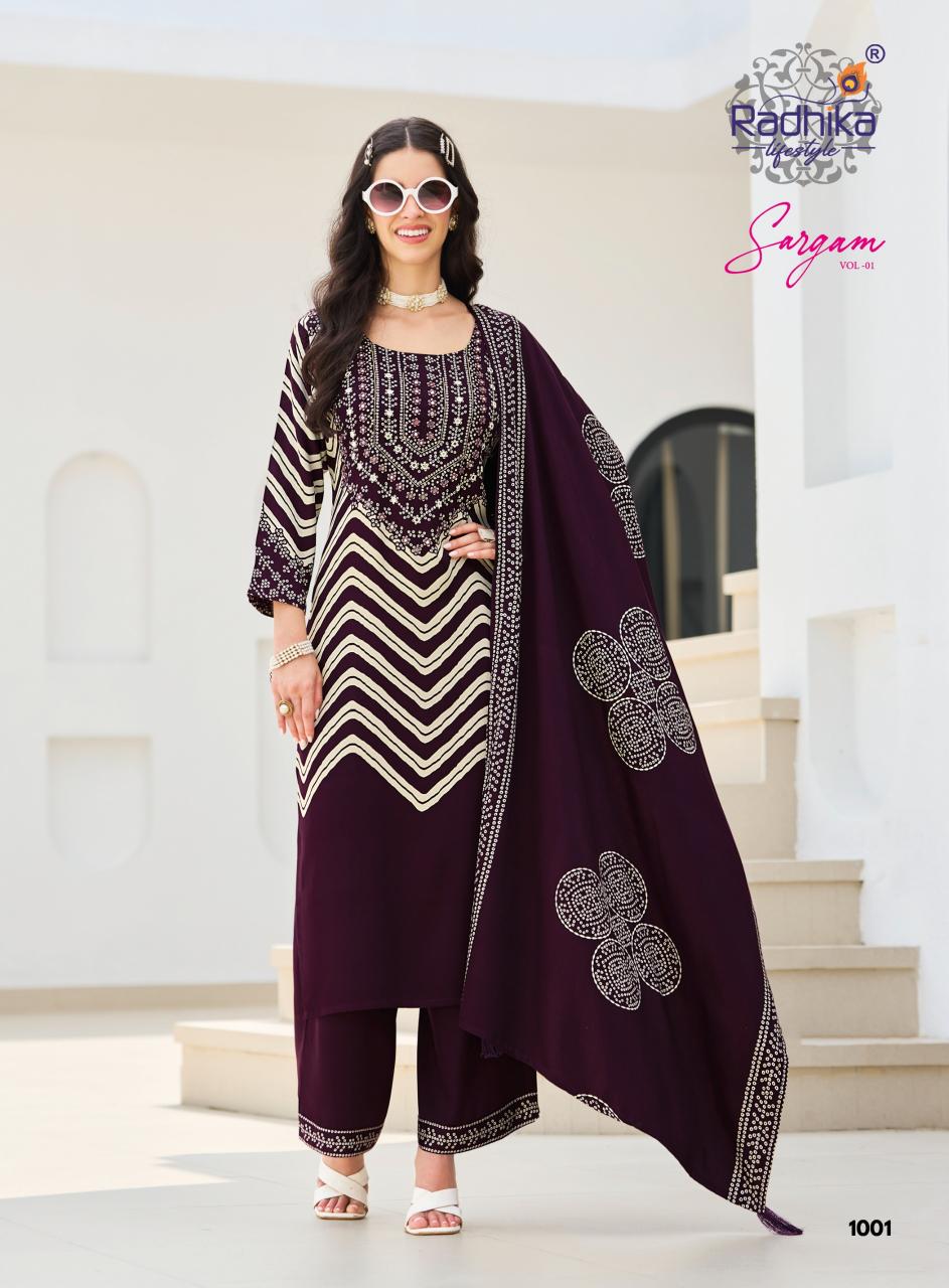 Radhika Lifestyle Sargam vol 1 catalog wholesale jaipur kurti jaipur rajasthan