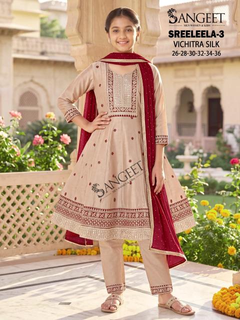 Sangeet Sreeleela vol 3 catalog kids ethnic wear wholesale