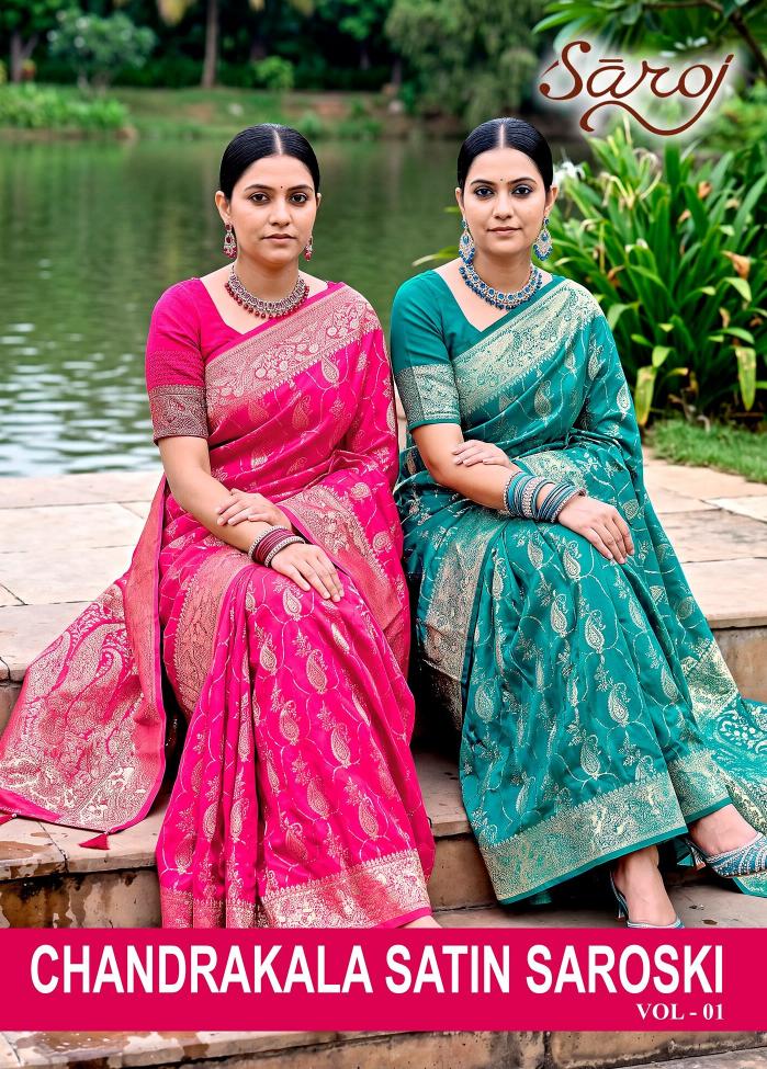 Saroj chandrakala satin saroski vol.1 Satin silk in surat price wholesale