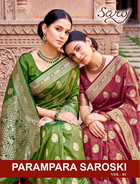 Saroj Parampara saroski vol.1  satin silk saree in surat with price wholesale