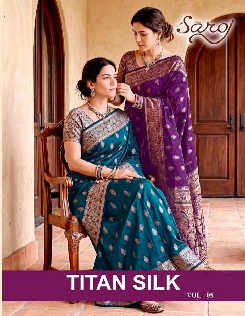 Saroj Titan silk vol.5 soft silk saree in surat with price wholesale