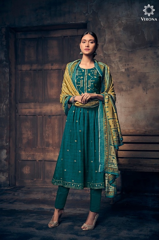 Graces Of Tradition By Verona Designer Dress Materials Ctalogue