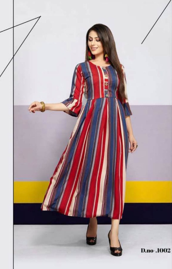 Hazel  By Trendy Fashion Printed Kurtis Catalogue