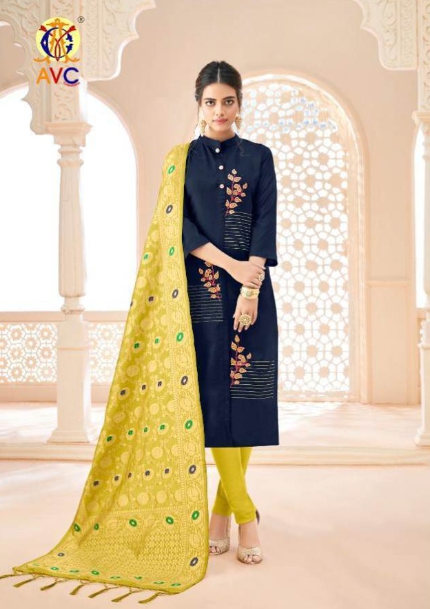 Avc By Minakari Designer Cotton Dress Materials Catalogue