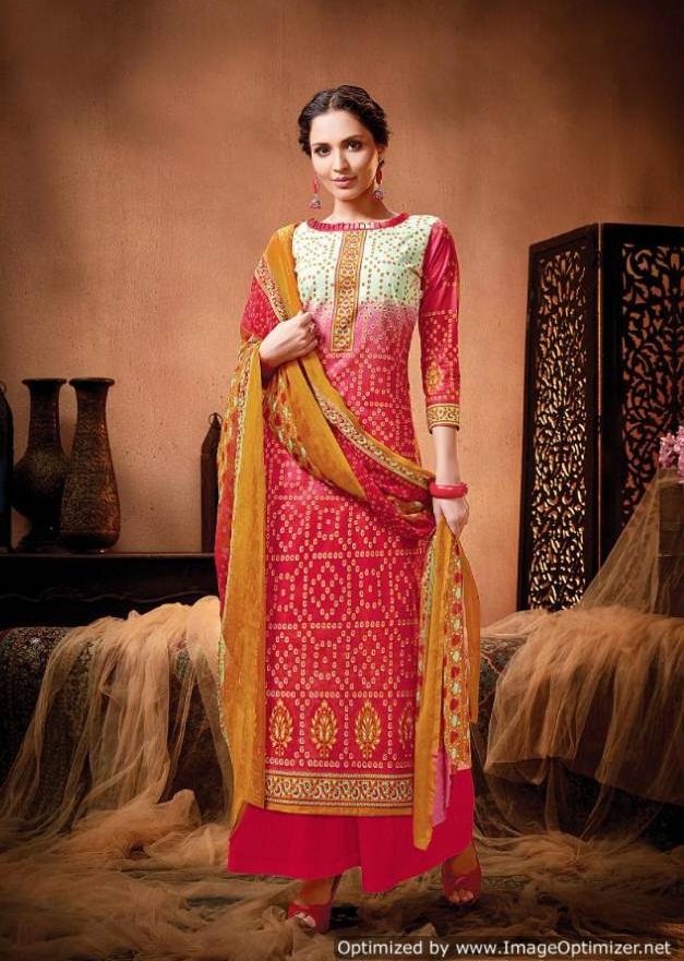 Satrangi Designer Dress Materials Catalogue By Meenaz Fashion