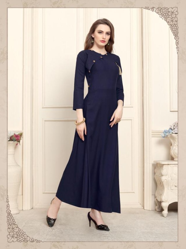 Pulpee Vol 6 By Kajri Style Long Gown Style Kurtis Catalogue