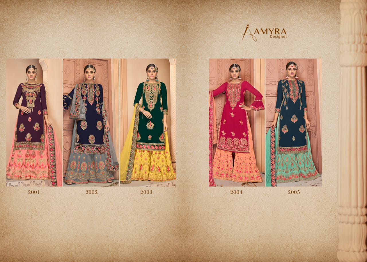Amyra Fashion By Gulnaaz Embroidery Salwar Kameez Catalogue