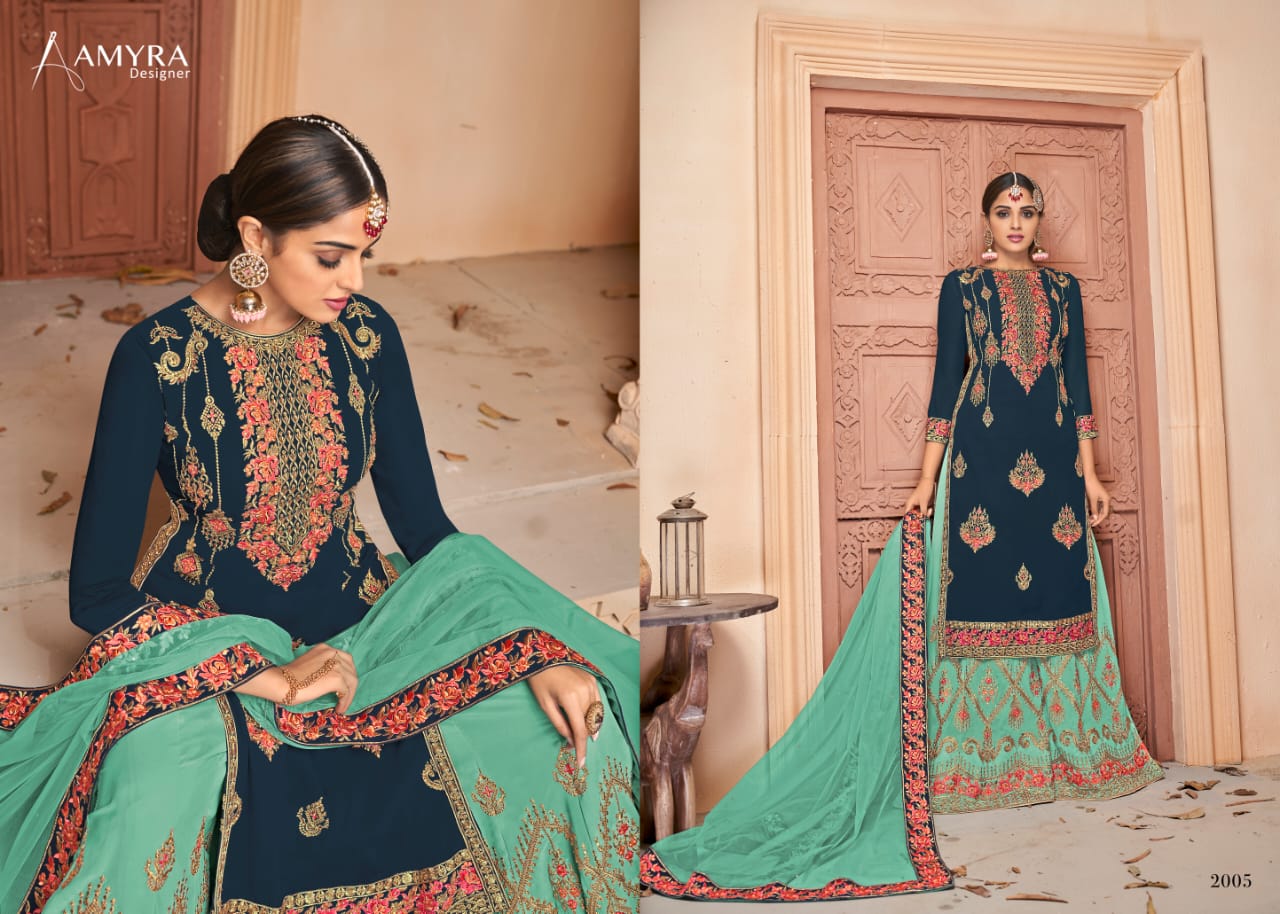 Amyra Fashion By Gulnaaz Embroidery Salwar Kameez Catalogue