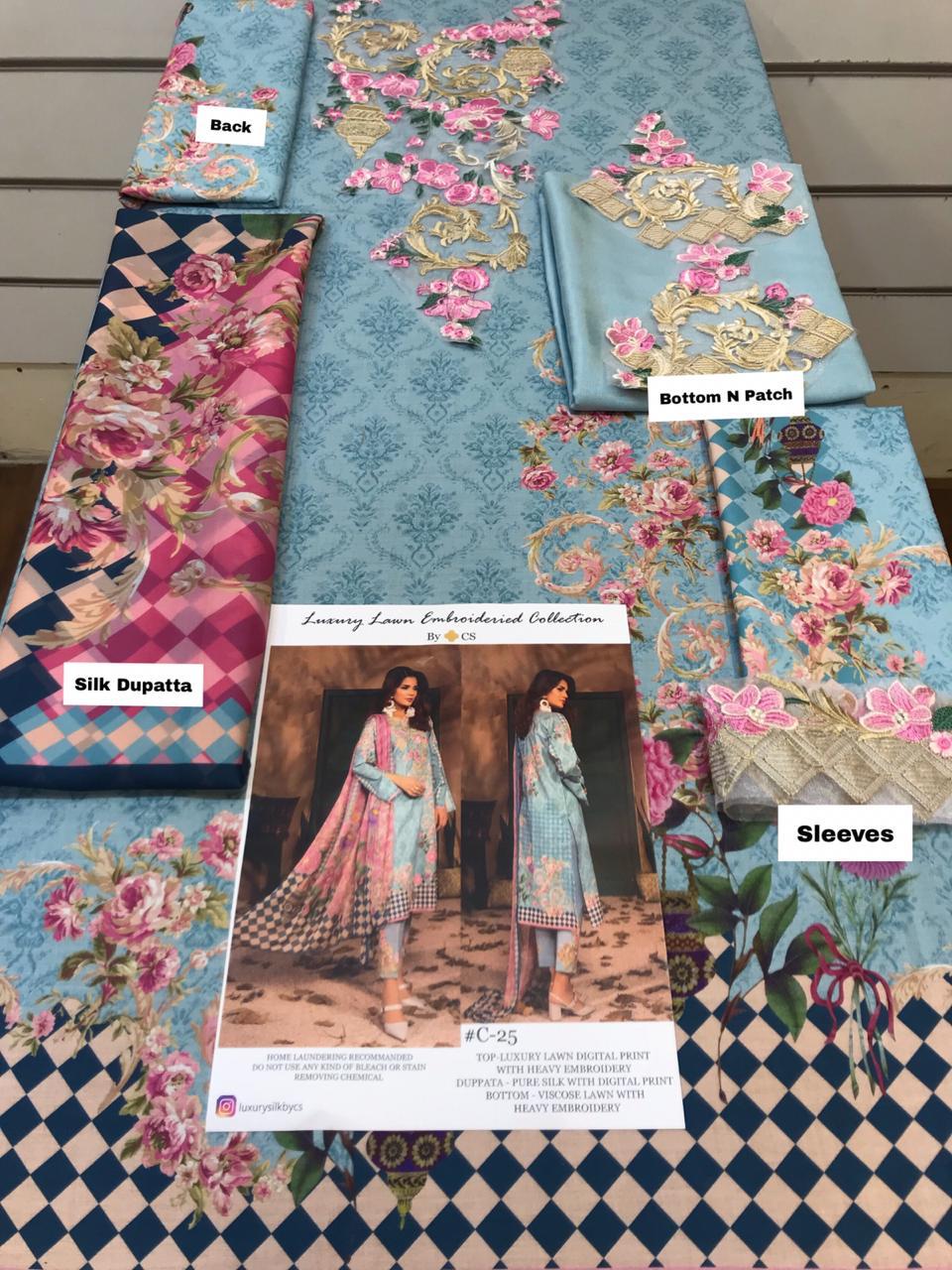Cs Luxury Vol 7 Karachi Dress Materials Catalogue