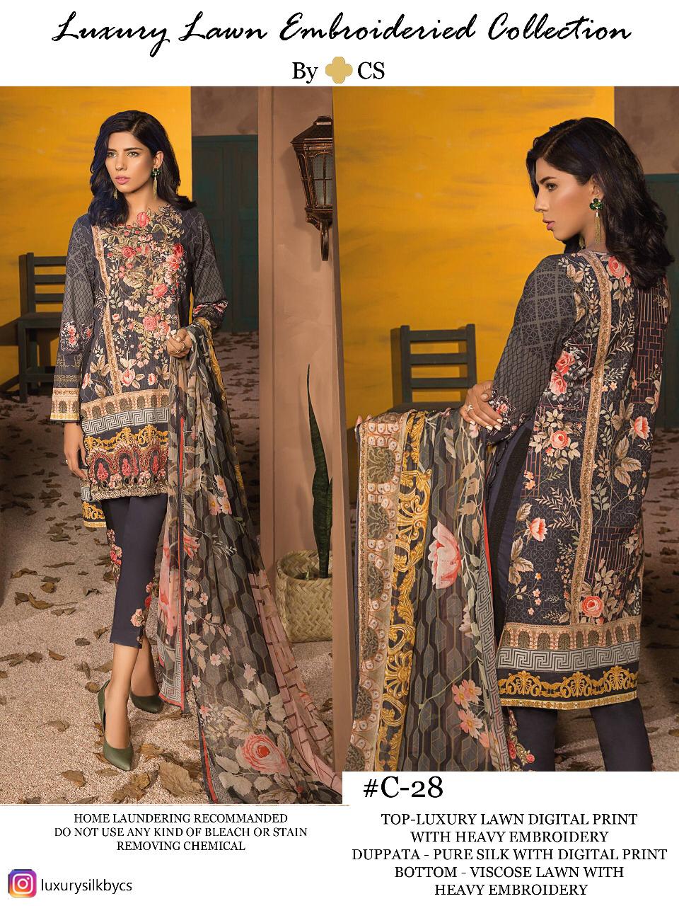 Cs Luxury Vol 7 Karachi Dress Materials Catalogue