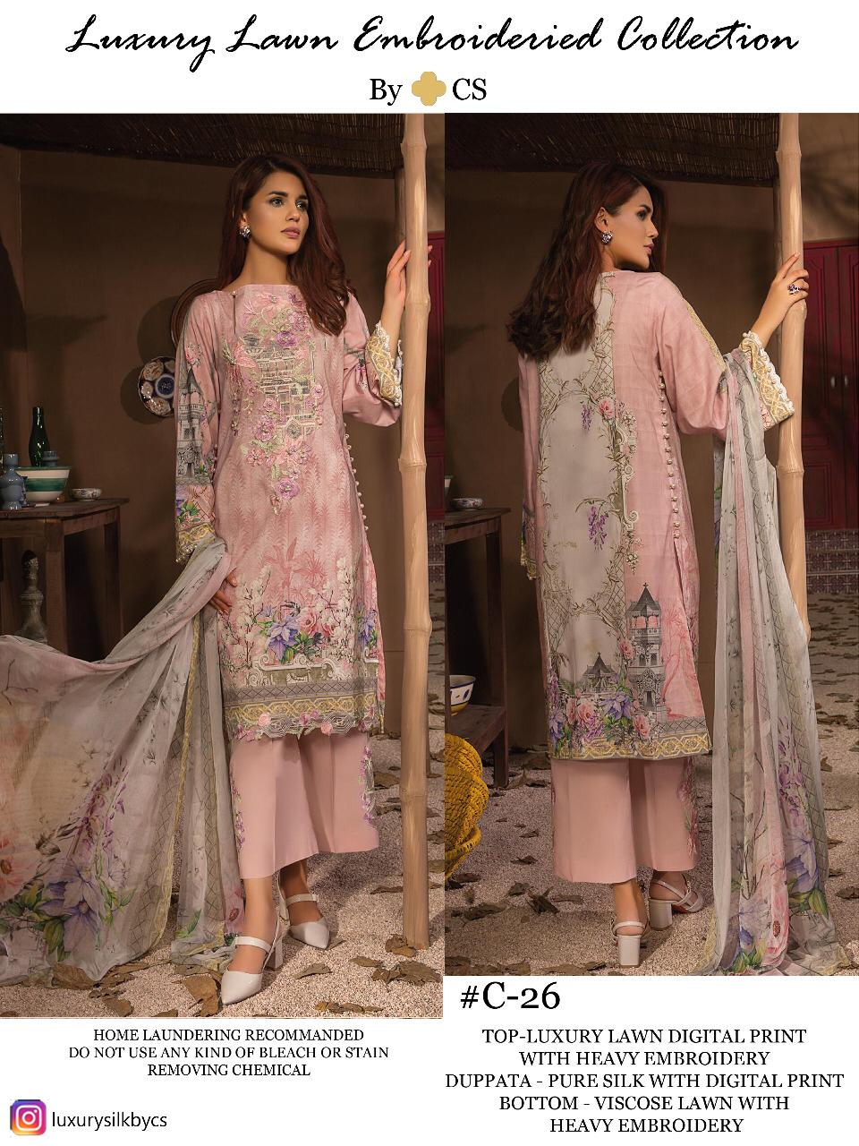 Cs Luxury Vol 7 Karachi Dress Materials Catalogue