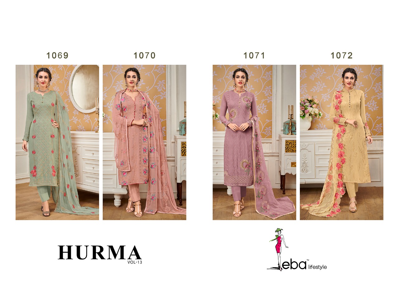 Eba Life Style By Hurma Vol 13 Churidar Salwar Kameez Catalogue