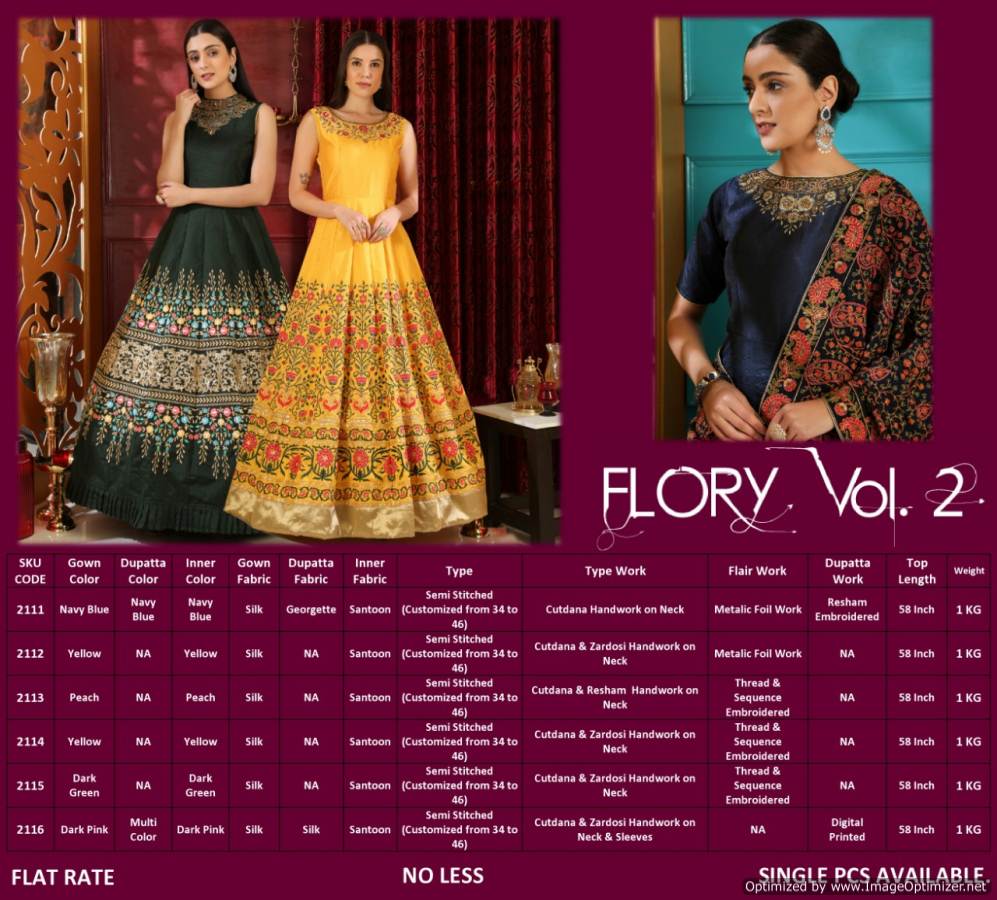 Flory Vol 2 Party Wear Ladies Gown Catalogue