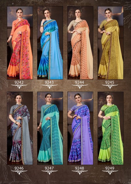Gracie Chaina Chiffon  Printed Saree Catalogue By Kodas Group