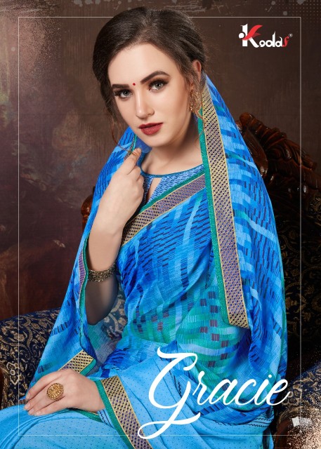 Gracie Chaina Chiffon  Printed Saree Catalogue By Kodas Group