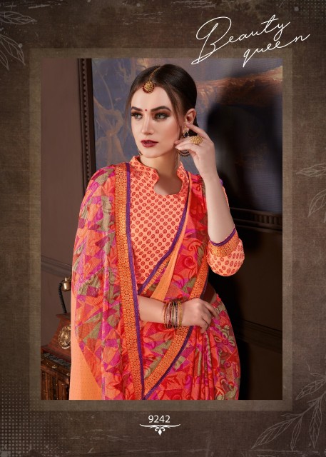Gracie Chaina Chiffon  Printed Saree Catalogue By Kodas Group