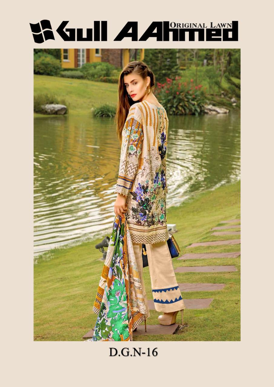 Gul Ahmed Lawn Vol 2 Printed Cotton  Salwar Kameez