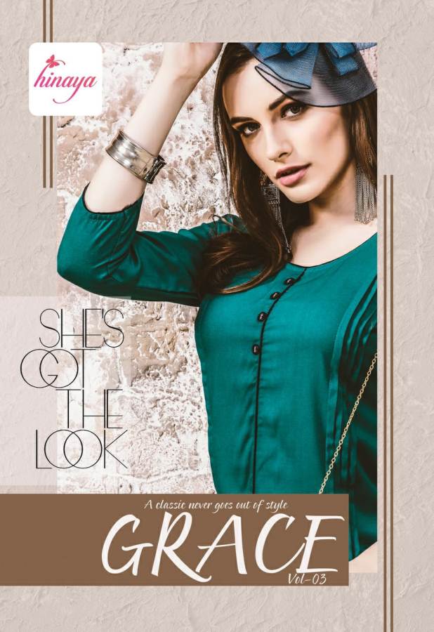 Grace Vol 3 By Hinaya Fashion Designer Kurtis Catalogue