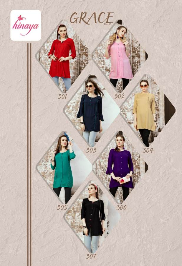 Grace Vol 3 By Hinaya Fashion Designer Kurtis Catalogue
