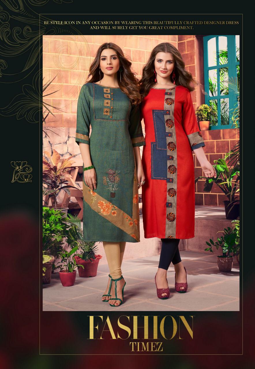 Ikw Peresents New Pink 8 Long Straight Kurtis