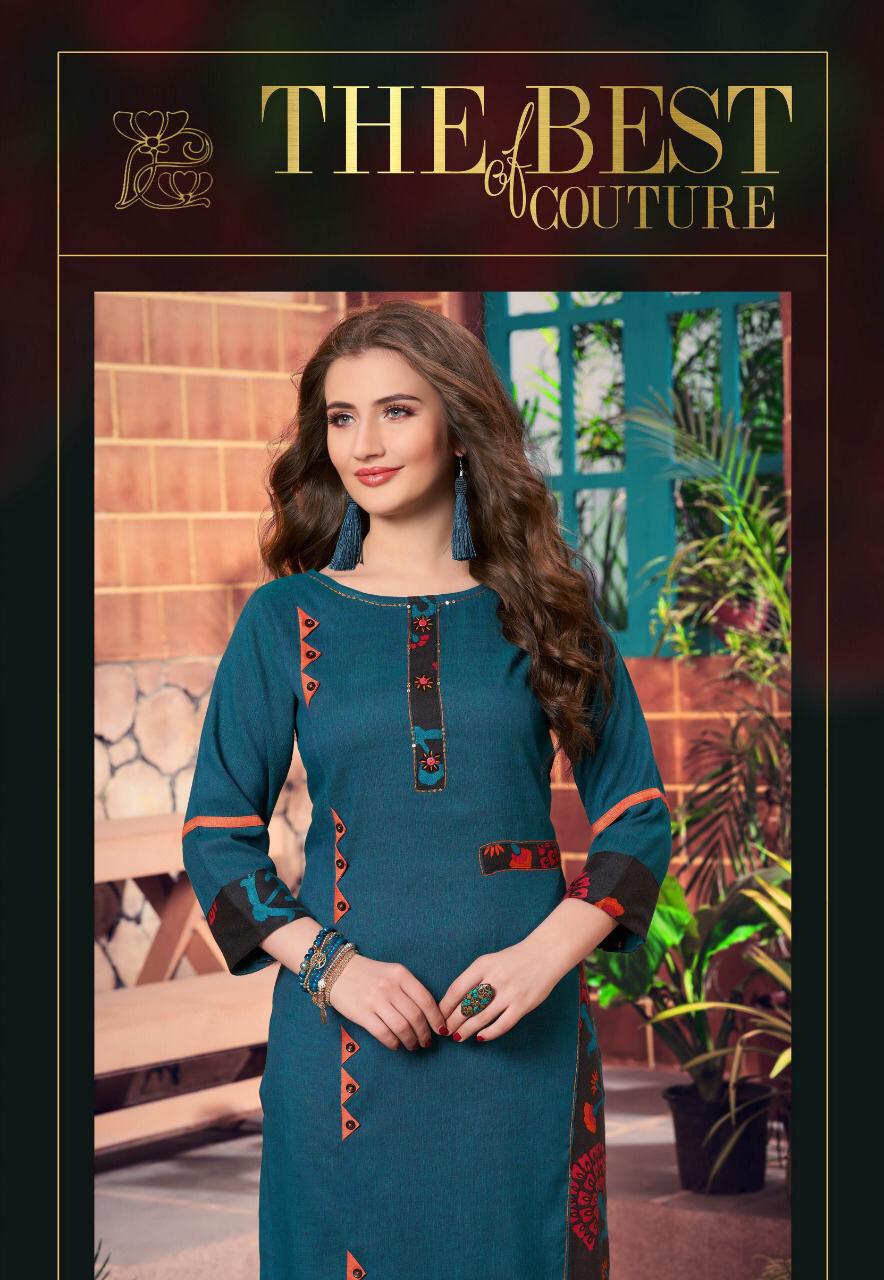 Ikw Peresents New Pink 8 Long Straight Kurtis