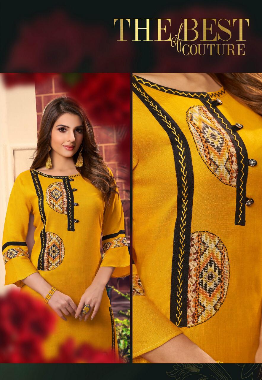 Ikw Peresents New Pink 8 Long Straight Kurtis