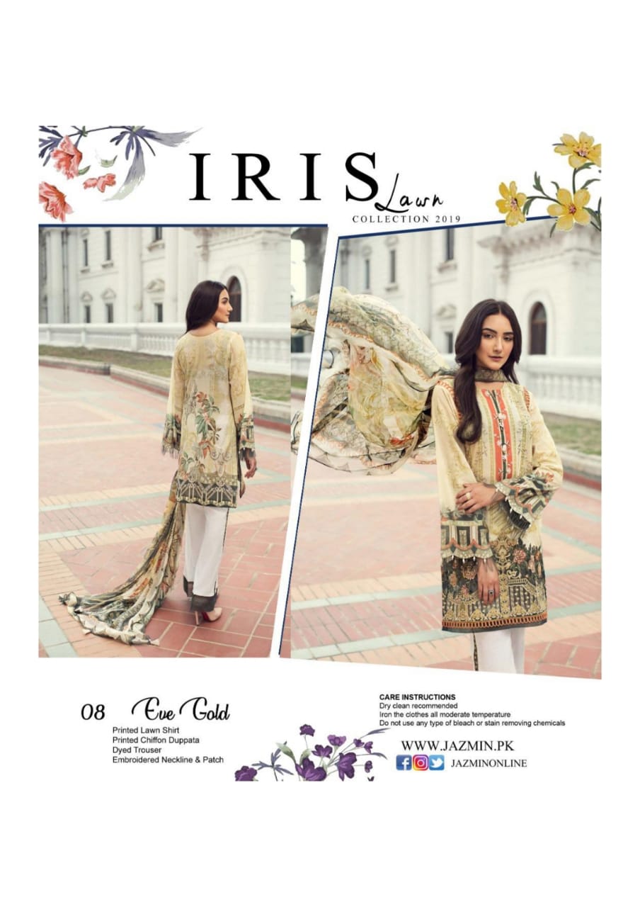 Iris Lawn Collection 2019 Karachi Dress Materials Catalogue