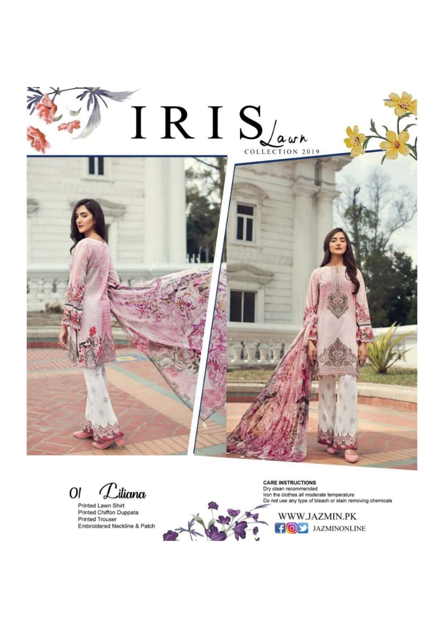 Iris Lawn Collection 2019 Karachi Dress Materials Catalogue