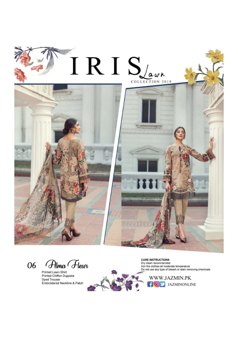Iris Lawn Collection 2019 Karachi Dress Materials Catalogue