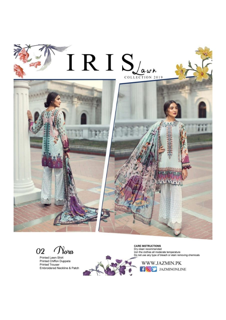 Iris Lawn Collection 2019 Karachi Dress Materials Catalogue