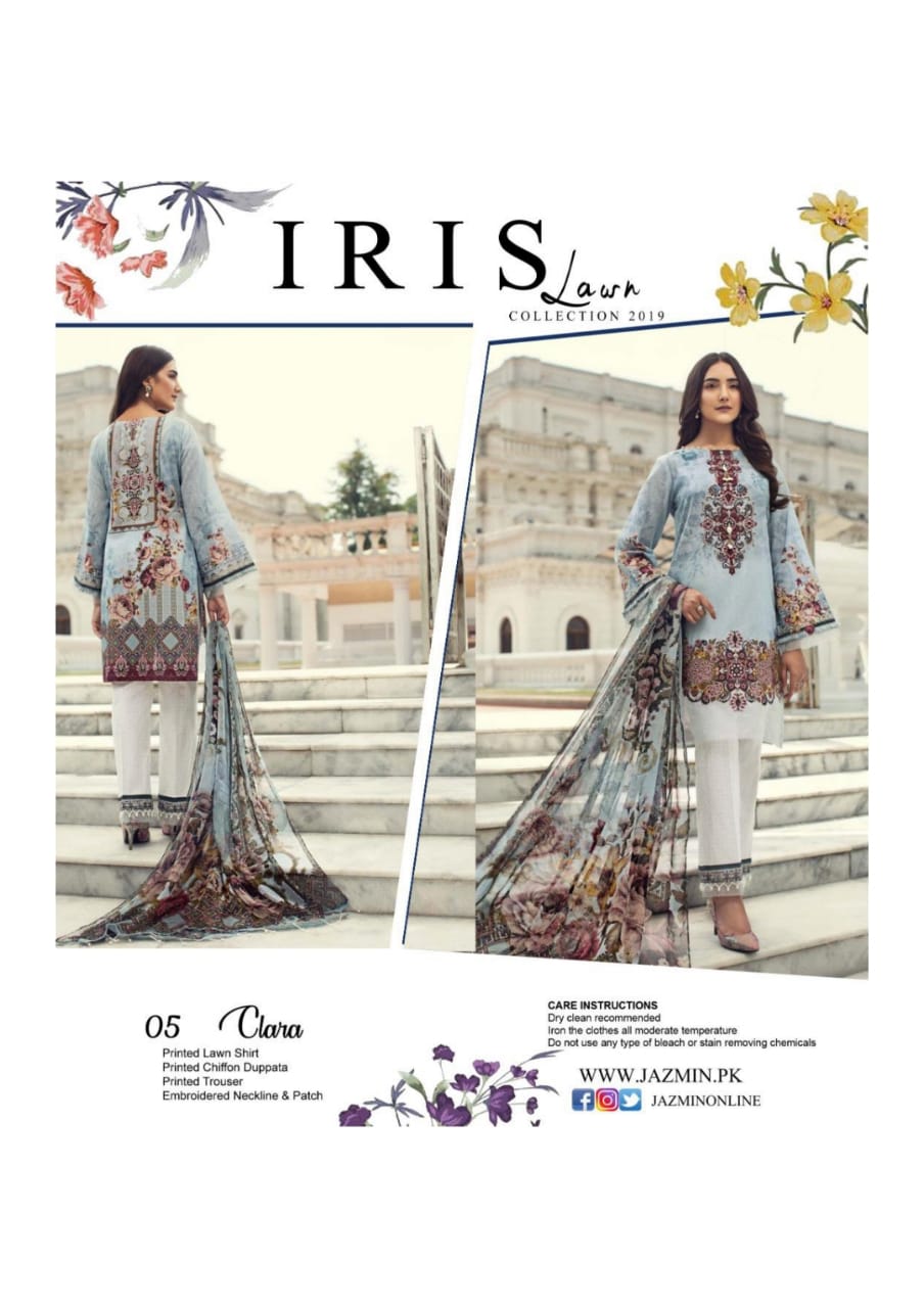Iris Lawn Collection 2019 Karachi Dress Materials Catalogue